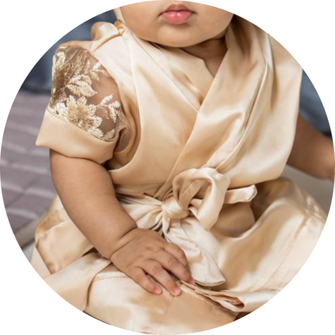 01 robe personalizado infantil toque de seda com tule bordado robe julinha